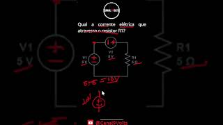 circuito série com duas fontes com mesma polaridade shorts resistor resistores [upl. by Aldarcie]