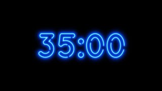 35 minutes Countdown Timer  Neon Version [upl. by Deutsch]