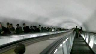 North Korea Metro in Pyongyang 平壌の地下鉄 2010 [upl. by Aydin]