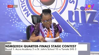 NSMQ2024 QuarterFinals Accra Academy vs St John School vs Tamale SHS [upl. by Maxie]