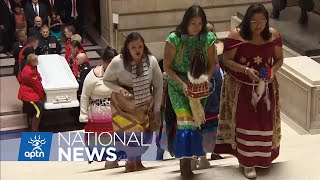 Procession for Grand Chief Cathy Merrick  APTN News [upl. by Libby72]