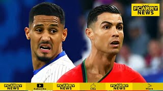 William Saliba reacts to shutting out de Cristiano Ronaldo in France’s Euro 2024 win over Portugal [upl. by Mill]