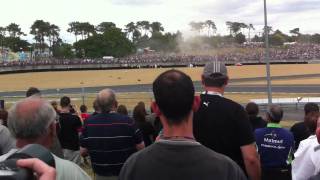 Le Mans 2011 Alan McNish Audi R18 Crash [upl. by Stevena]