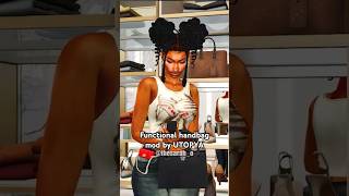 Functional handbag mod by UTOPYA  Sims 4 Realistic Gameplay Mods CC  The Sarah O sims4 sims4cc [upl. by Marijn]