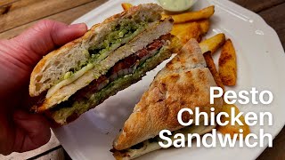 How to make Pesto Chicken Panini Sandwich  Better than any gourmet restaurant [upl. by Crim458]