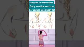 Back fat loss exercise yoga workout music challenge fitness health shorts exercise [upl. by Goober410]