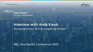 NEC interview with Andy Kwok Binnies Hong Kong Limited [upl. by Yesmar]