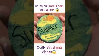 Amazing Crushing Floral Foam WET VS DRY 👌 shorts satisfyingvideo asmr asmrsoapcarving [upl. by Stutzman903]