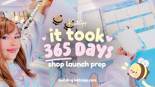 STUDIO VLOG 🎀 building my illustration business prepping for a shop launch [upl. by Daile]