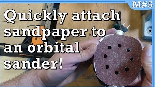 Quick Tip 16  Quickly attach sandpaper to an orbital sander [upl. by Lerret]