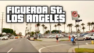 Figueroa Street South LA  4K Real Road Trip Video [upl. by Iva188]