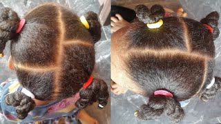 5 minutes 4 parts pigtails hairstyle best for children 😊 hairstyle [upl. by Arleen480]