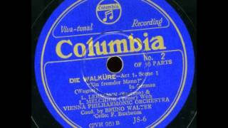 Die Walküre Act 1 Bruno Walter VPO NIppon Columbia 78rpm [upl. by Merl]