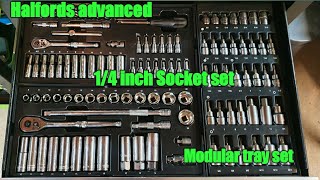 Halfords advanced 14 inch ratchet Socket set modular tray set review part 3 [upl. by Hinda]