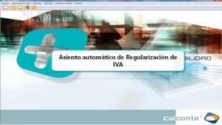 Asiento automático de regularización de IVA en CAICONTA software contabilidad [upl. by Elidad]