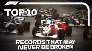 Top 10 F1 Records That May Never Be Broken  Race 1000 [upl. by Ajidahk]