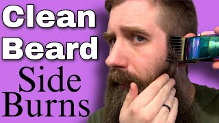 Cleanup Sideburns w a Big Beard  Tutorial [upl. by Mazurek]