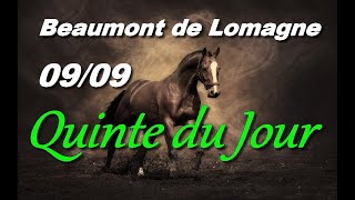 PRONOSTIC PMU QUINTE DU JOUR LUNDI 9 SEPTEMBRE 2024 [upl. by Brandise]