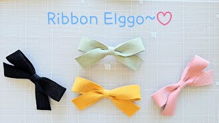 65 Corded Ribbon Hairpin  골덴원단핀  싱글리본 만들기  자동핀대 감싸는 방법  ribbonelggo8457 [upl. by Findley902]