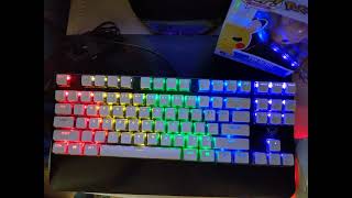 GSkill Crystal Crown Keycaps White on Pictek TKL [upl. by Shandeigh]