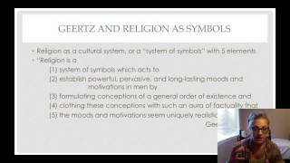 Geertz and Religion as Symbols [upl. by Llerred]