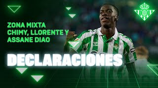 Zona Mixta de Chimy Llorente y Assane Diao tras el RealBetisBarça 🗣🎙  Real BETIS Balompié [upl. by Eniamaj573]