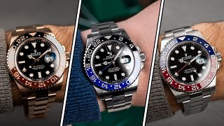 Hands On the 3 New Rolex GMTMaster II Pepsi Batman amp Root Beer [upl. by Millan]