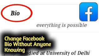 How to Change Facebook Bio Without Anyone Knowing [upl. by Shatzer45]