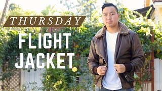 Thursday Boot Flight Jacket Anejo Unboxing  On Body Look [upl. by Tserrof654]