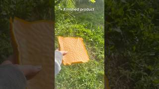 DIY Beeswax Rendering 🐝 sustainability beeswax bees relaxing moneysavingtips [upl. by Annovoj]