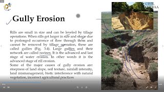 13 gully erosion and its classification [upl. by Etnoved]