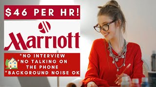 Marriott is Urgently Hiring Remote  46Hr No Interview No Phone  Remote Work From Home Jobs 2024 [upl. by Dymphia]