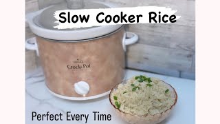 Slow Cooker Rice  How To Cook Rice Fluffy amp Perfectly Cooked [upl. by Tychon929]