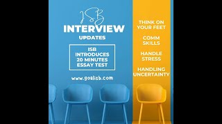 ISB Interview Updates 202526 [upl. by Aryahay]