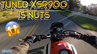 Tuned XSR900 first ride is INSANE [upl. by Sabas]