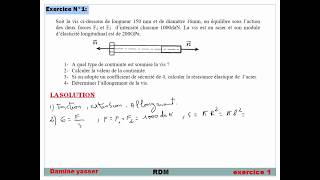 résistance des matériaux  exercice 1 traction compression [upl. by Arutek730]