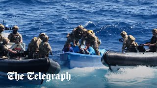 Royal Navy patrol ship seizes £40 million of cocaine from speedboat [upl. by Ecahc646]