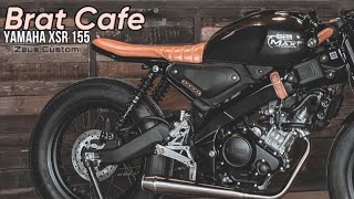 YAMAHA XSR 155 Custom “Brat Cafe” by Zeus Custom [upl. by Rezzani]