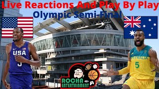 USA Vs Australia  Olympics Basketball  Live Reactions And Play By Play [upl. by Ariaic]