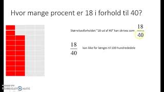 Procent forholdet mellem to tal [upl. by Anaic]