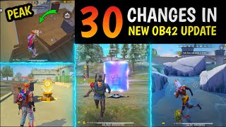 30 CHANGES IN NEW OB42 UPDATE  ADVANCE SERVER  GARENA FREE FIRE [upl. by Burlie]