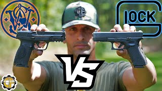 SampW MampP9 vs Glock 17 [upl. by Kurzawa738]