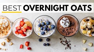 OVERNIGHT OATS 6 WAYS  easy recipe for health  weight loss [upl. by Ronacin]