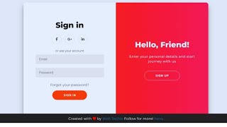 Sign inSign up Form Using HTML  CSS amp Javascript  With Full Source Code [upl. by Belicia]