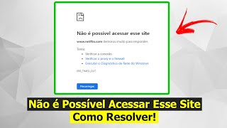 Não é Possível Acessar Esse Site  Como Resolver Rápido e Fácil [upl. by Floro456]