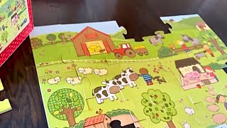 Farm Animal Puzzle  Sensory Activities For Toddlers  Full Video [upl. by Caspar]