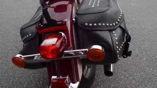 2007 HarleyDavidson FLSTC Softail Heritage Classic in Burgundy and Creme [upl. by Jerri]