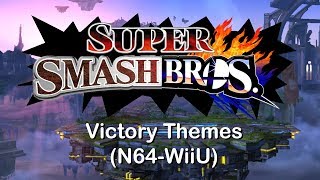 All Super Smash Bros Victory Themes N64WiiU [upl. by Eilahtan127]