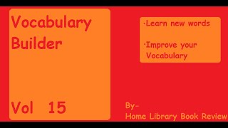 Build your Vocabulary  Learn New Words  Improve English Vocabulary Builder 15 [upl. by Atterehs858]