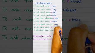 WH Question Words 🇬🇧💯✅english englsihlearning education fyp shorts [upl. by Modnarb]